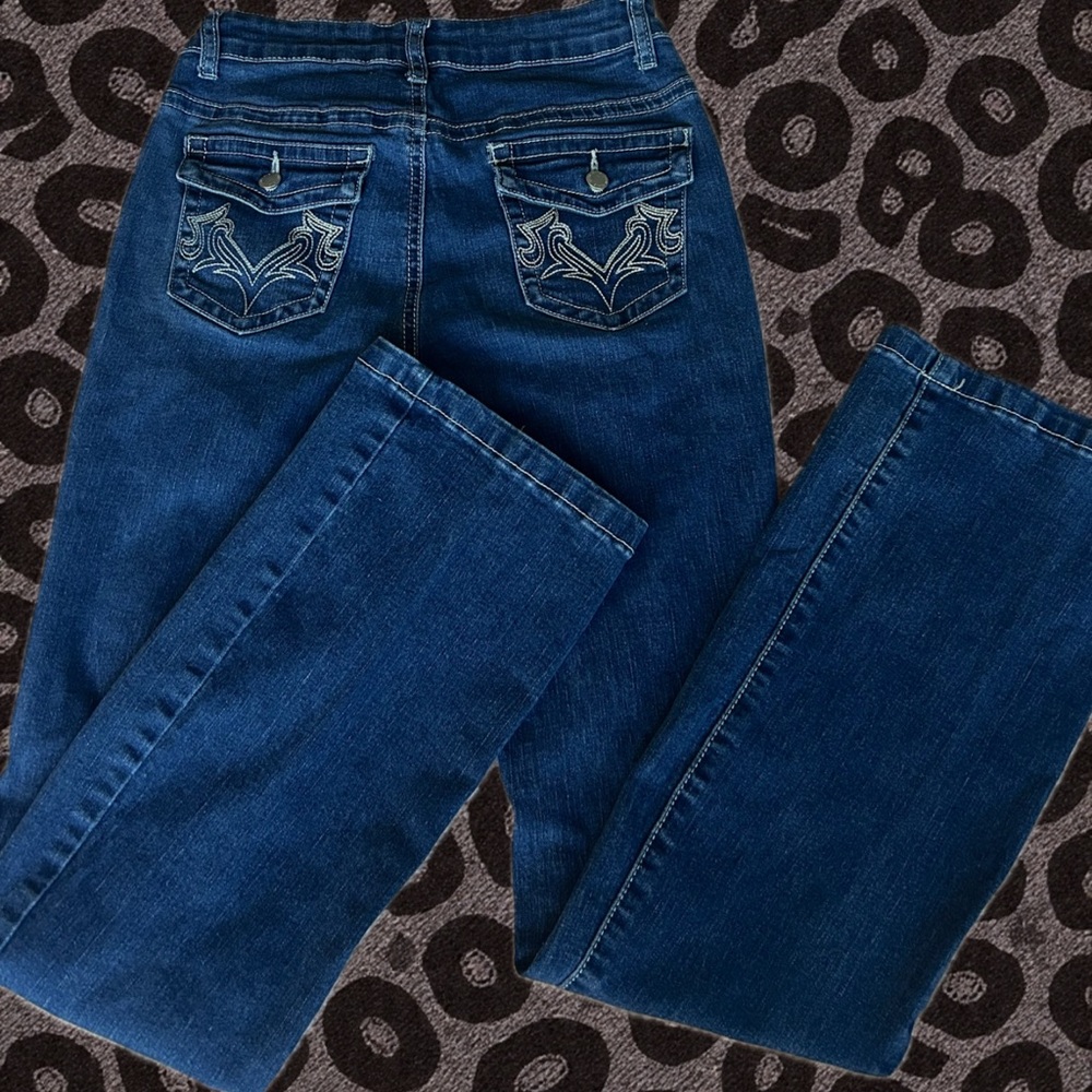 SHEIN Dark Blue Boot Cut Jeans